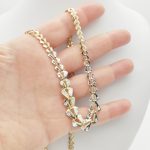 Sárga-fehér arany könnyed metszett nyakék