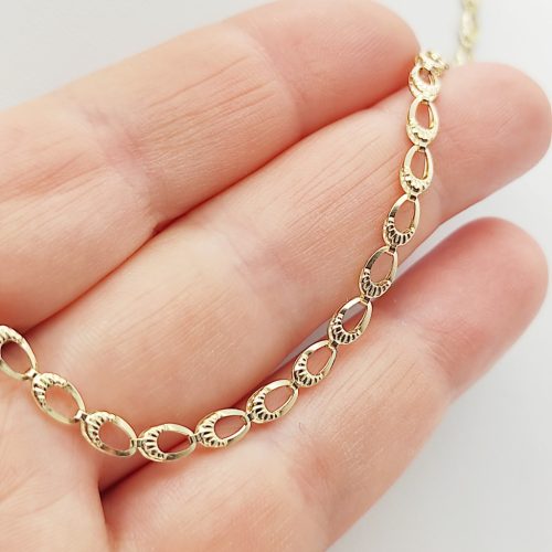 Sárga-fehér arany könnyed mutatós nyaklánc