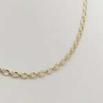 Sárga-fehér arany könnyed mutatós nyaklánc