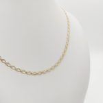 Sárga-fehér arany könnyed mutatós nyaklánc