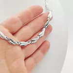 Fehér arany metszett mintás nyakék