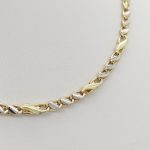 Sárga-fehér arany modern nyaklánc