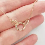 Sárga arany modern nyaklánc