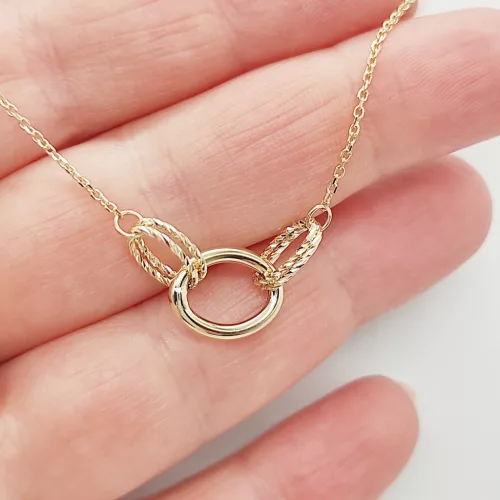 Sárga arany modern nyaklánc