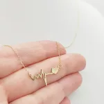 Sárga arany nyaklánc szívhang medállal