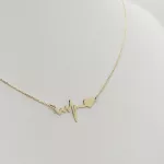 Sárga arany nyaklánc szívhang medállal