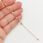 Sárga arany karlánc trikolor metszett bogyókkal