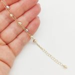 Sárga arany karlánc sárga-fehér metszett bogyókkal