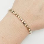 Sárga arany modern karlánc