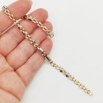 Sárga arany modern karlánc