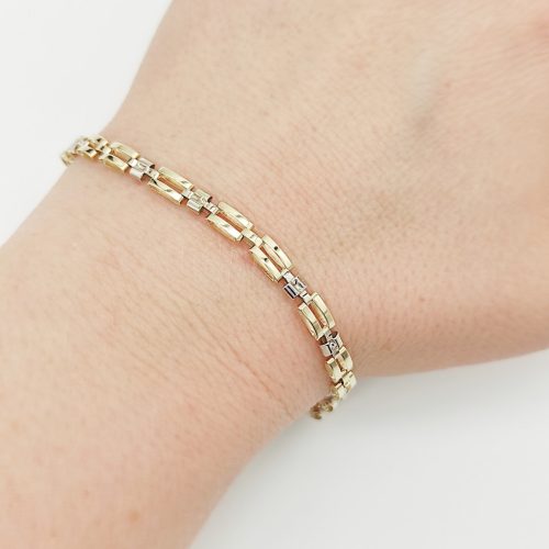 Sárga arany modern karlánc