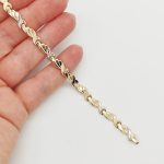 Sárga-fehér arany elegáns karlánc