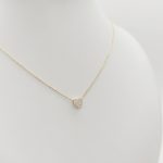 Sárga arany nyaklánc köves szív medállal