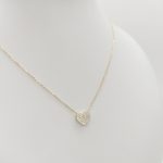 Sárga arany nyaklánc köves szív medállal