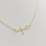 Sárga arany nyaklánc szívhang medállal