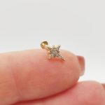 Sárga arany csillag piercing