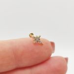 Sárga arany csillag piercing