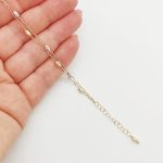 Sárga arany dupla soros karlánc sárga-fehér metszett orsókkal