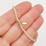 Sárga arany szikrázó tennis karlánc