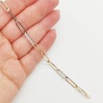 Sárga arany modern szemes karlánc