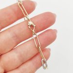 Sárga arany modern szemes karlánc