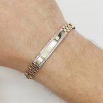 Sárga-fehér arany férfi karlánc