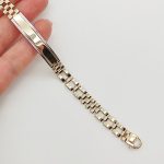 Sárga-fehér arany férfi karlánc