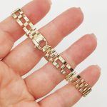 Sárga-fehér arany férfi karlánc