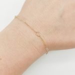 Sárga arany modern karlánc