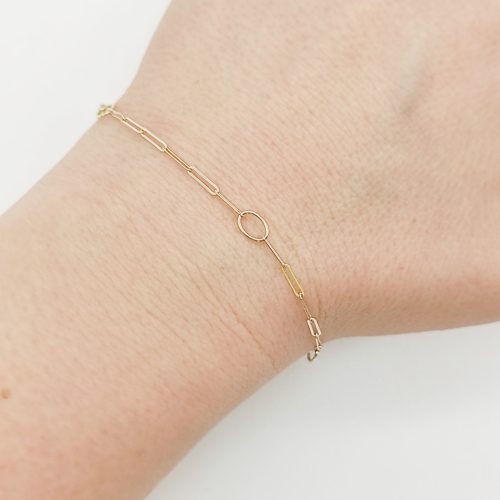 Sárga arany modern karlánc