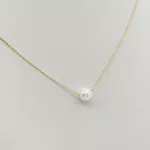 Sárga arany nyaklánc gyöngy medállal
