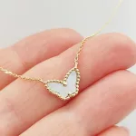 Sárga arany nyaklánc pillangó medállal