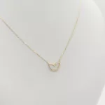 Sárga arany nyaklánc pillangó medállal