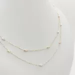 Sárga arany nyaklánc trikolor orsókkal