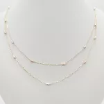 Sárga arany nyaklánc trikolor orsókkal