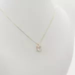 Sárga arany nyaklánc rózsaszín cirkóniával