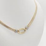 Sárga arany nyakék különleges medállal