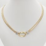 Sárga arany nyakék különleges medállal