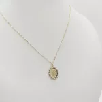 Sárga arany nyaklánc Mária medállal