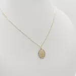 Sárga arany nyaklánc Mária medállal