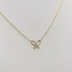 Sárga arany nyaklánc pillangó medállal