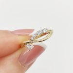 Sárga arany gyűrű cirkóniákkal