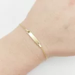 Sárga arany gravírozható gyermek karlánc