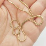 Sárga arany kígyó nyaklánc - 45 cm