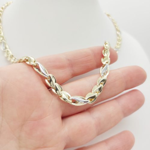 Sárga-fehér arany nyaklánc