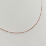 Rozé arany vékony kockalánc - 45 cm