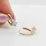 Sárga arany klasszikus egy köves fülbevaló