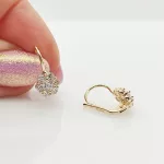 Sárga arany kis virág fülbevaló