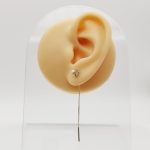 Sárga arany átfűzős fülbevaló