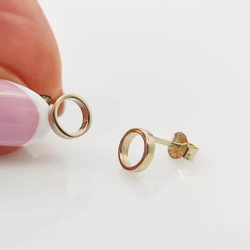 Sárga arany egyszerű kör fülbevaló